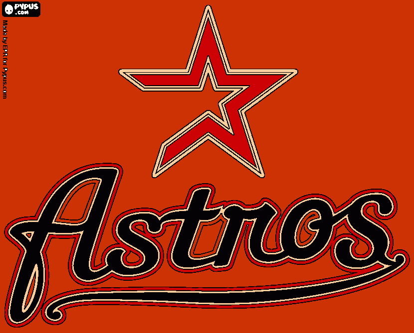 Astros Houston para colorear