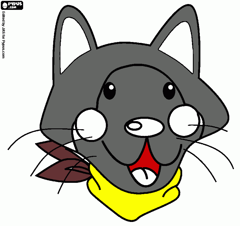 Astua, dibujo de la cara del lobo para colorear
