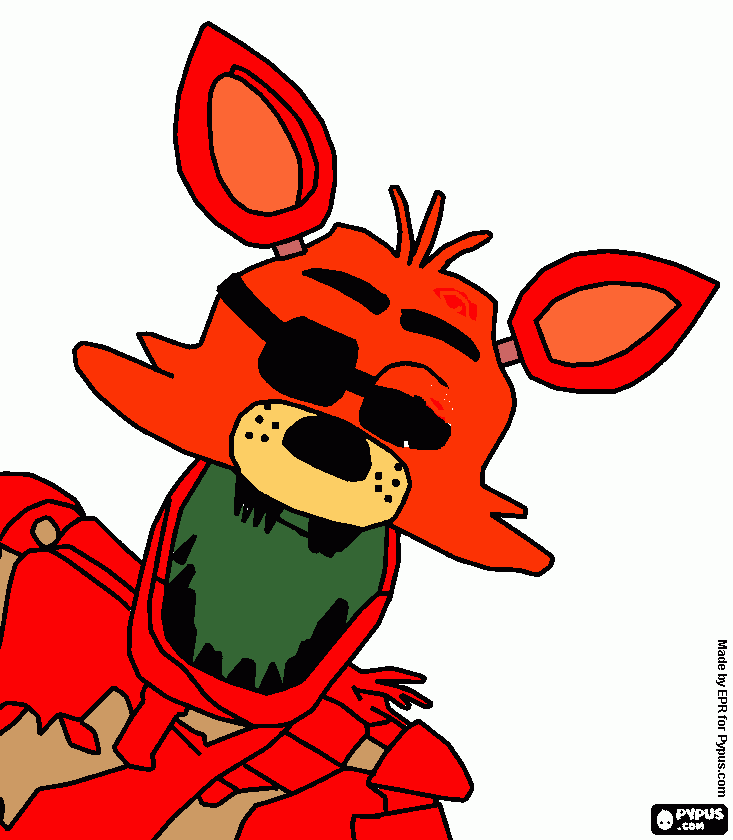 ataca foxy para colorear