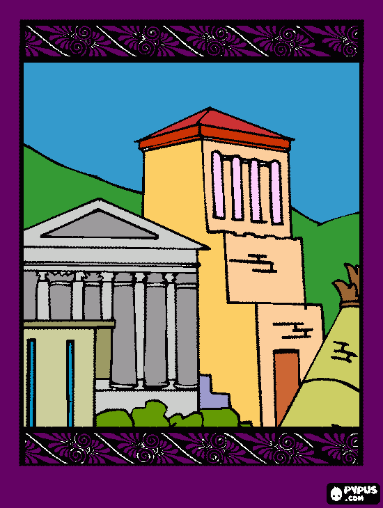 atenas para colorear