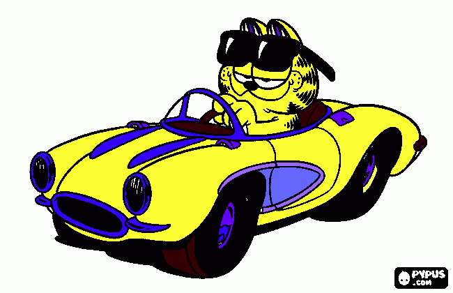 auto g para colorear