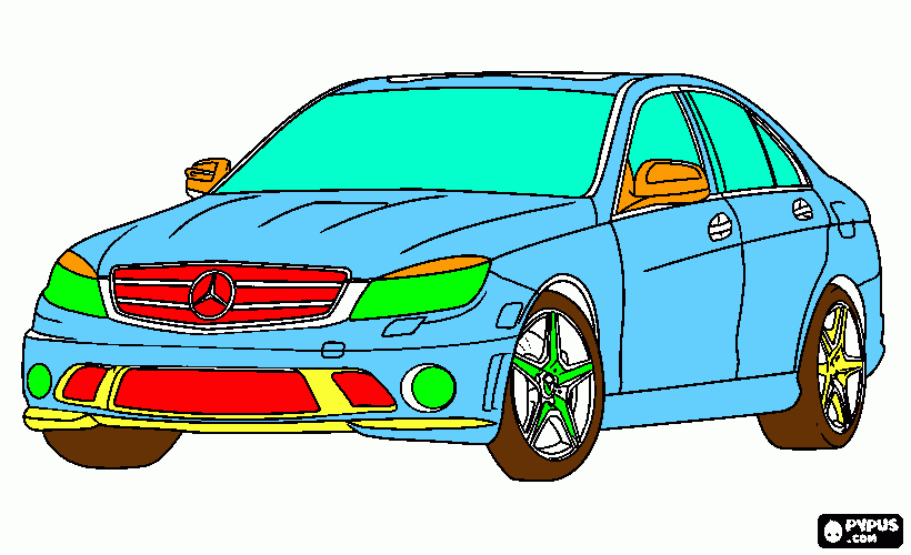 auto pintado por Alexis para colorear