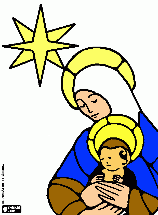 ave maria  para colorear