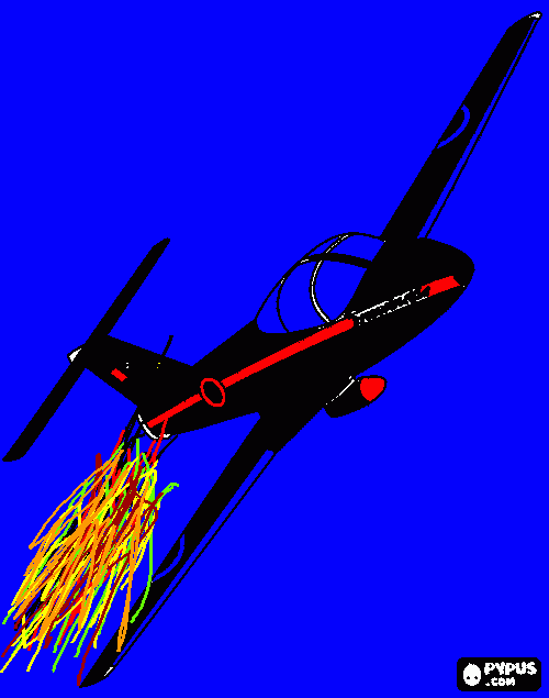 avio de guerra para colorear