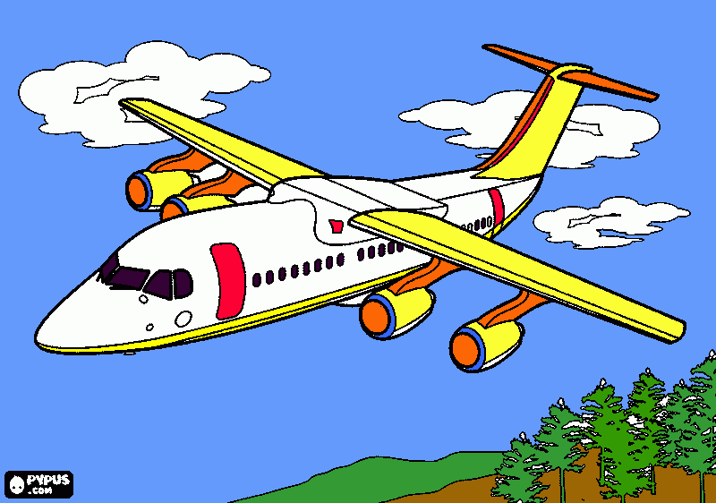 avion hormighuitas T C para colorear