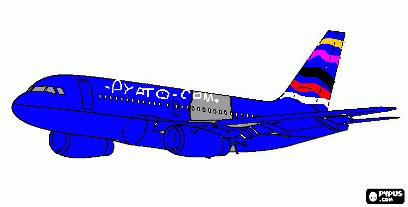 avion inventado para colorear