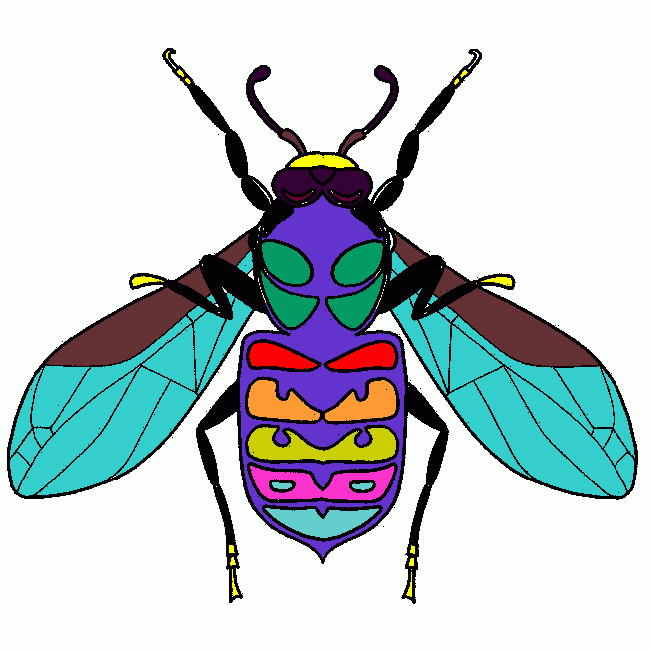Avispa para colorear
