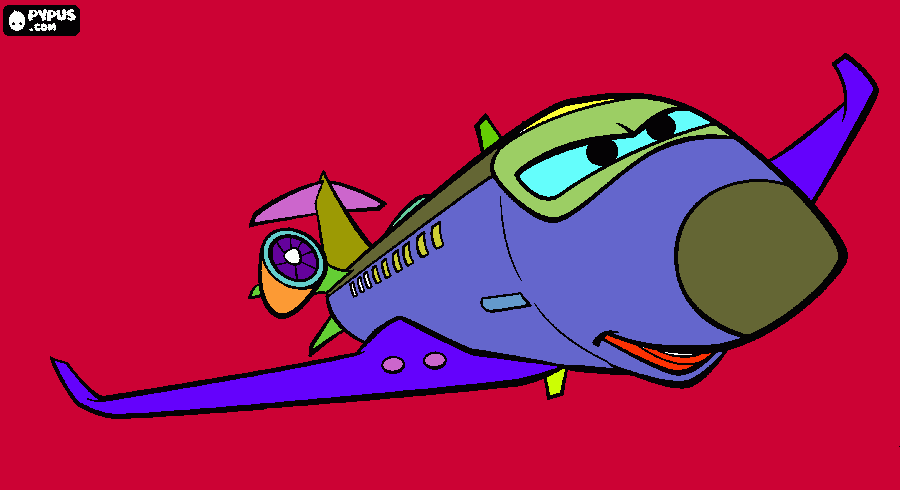 avión exit para colorear