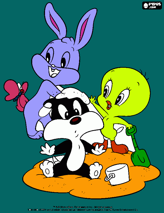 baby lonney toons para colorear