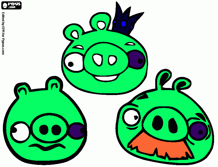 bad piggies para colorear