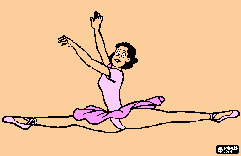 bailarina de danza clasica para colorear