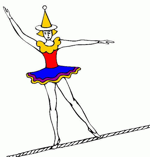 bailarina equilibrista para colorear