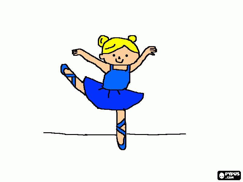 Bailarina plástica para colorear