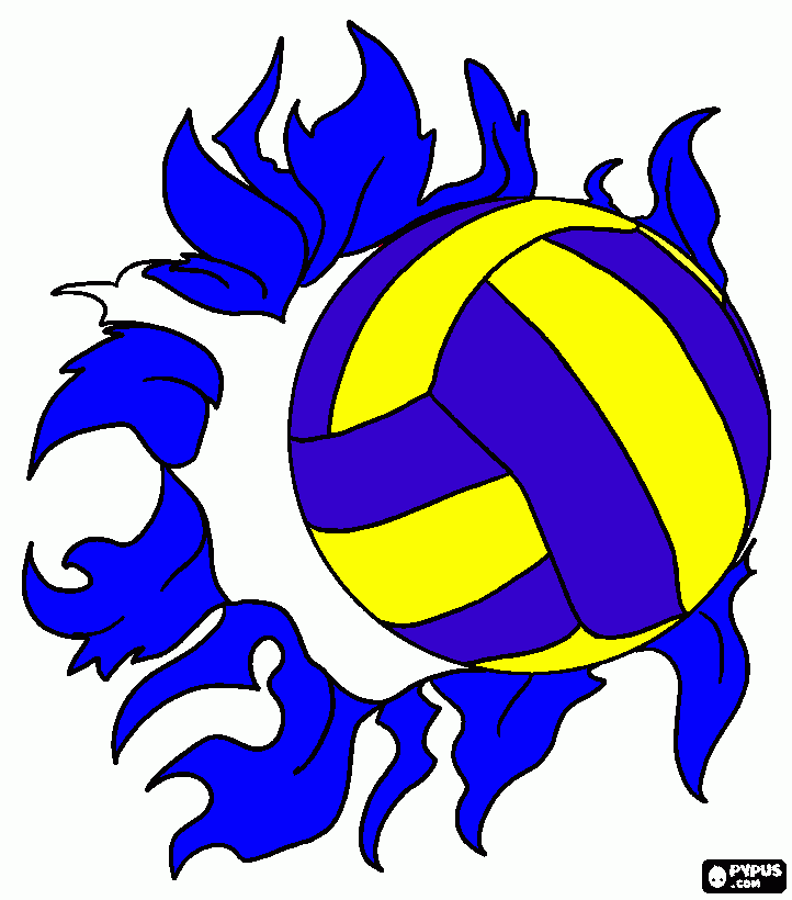 balon de voleibol para colorear