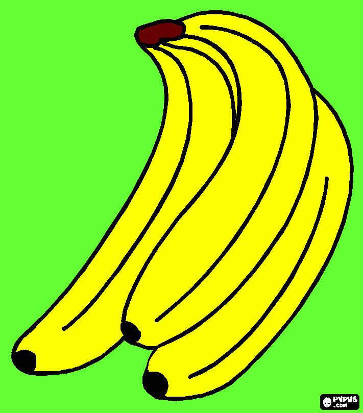 banana para colorear