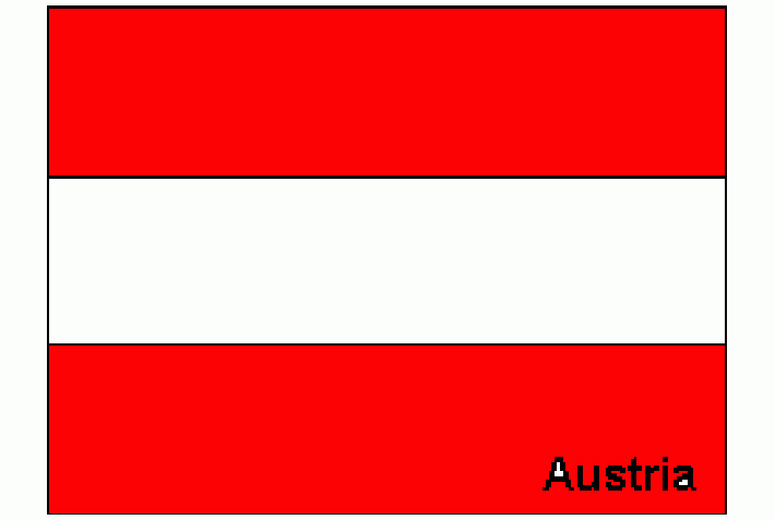 Bandera de Austria para colorear