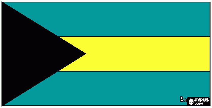 bandera de bahamas para colorear