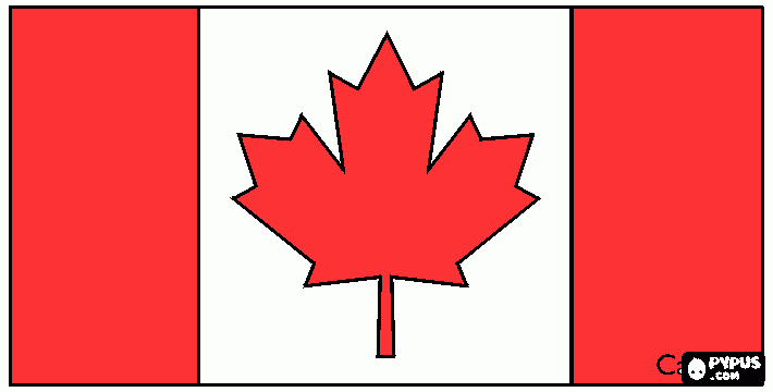 bandera de canada para colorear
