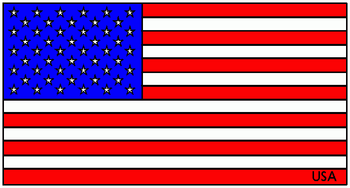 Bandera de EEUU para colorear