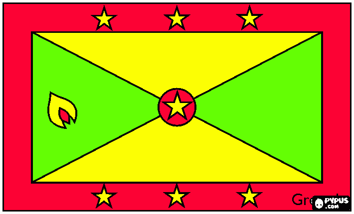 bandera de granada para colorear