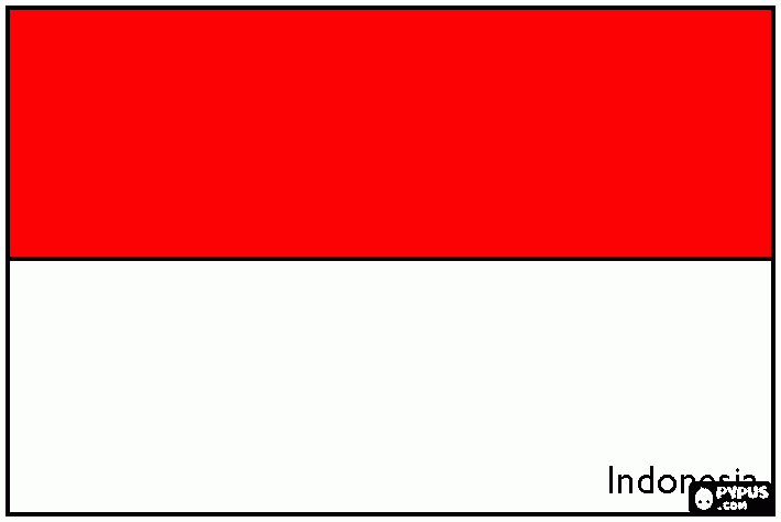 bandera de indonesia para colorear