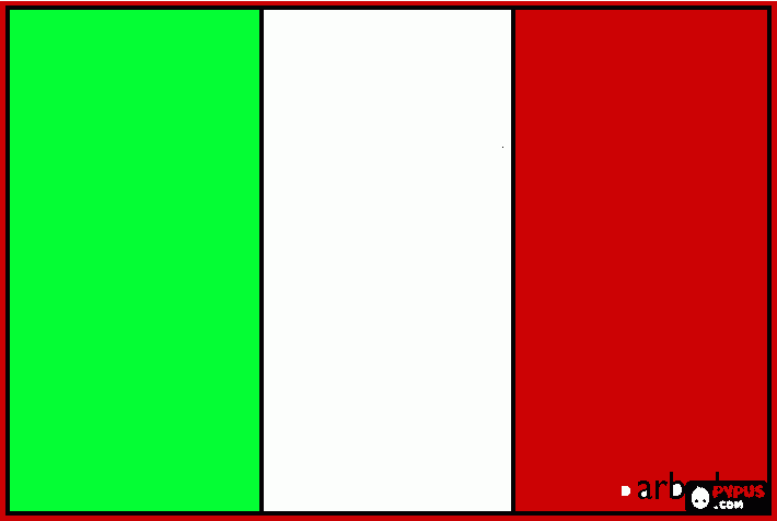 bandera de italia para colorear