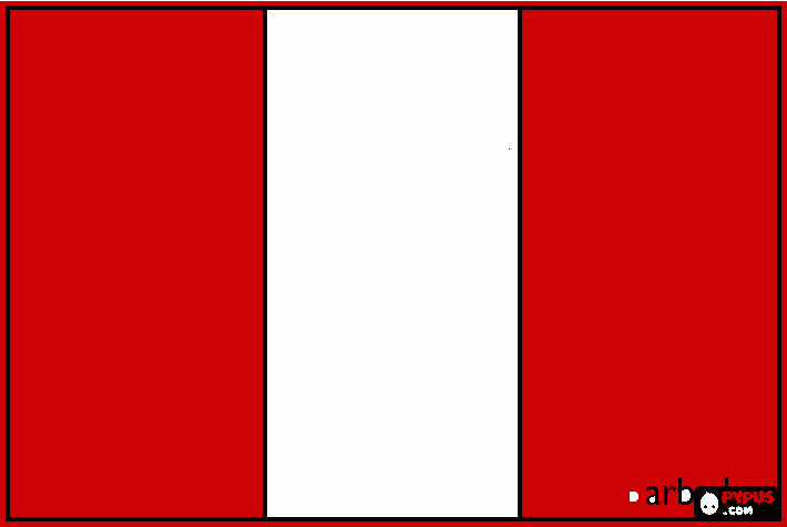 bandera de peru para colorear