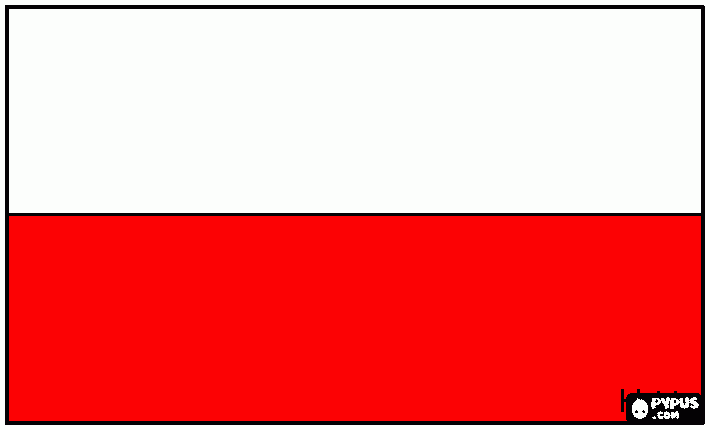 bandera de polonia para colorear