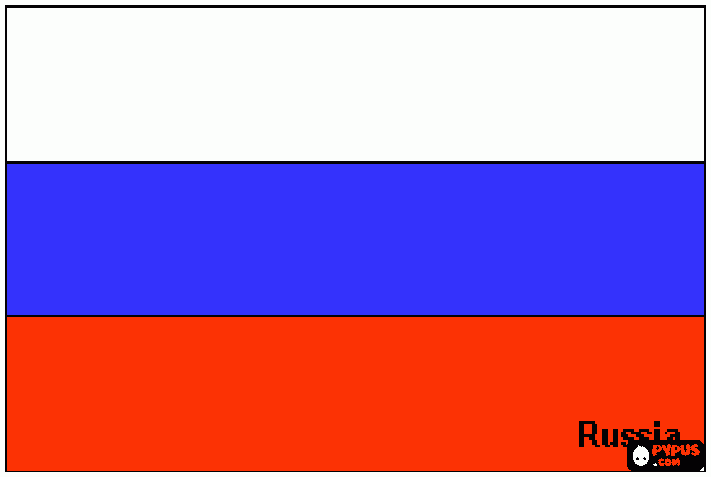 bandera de rusia para colorear
