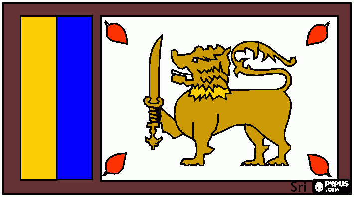 bandera de sri lanka para colorear