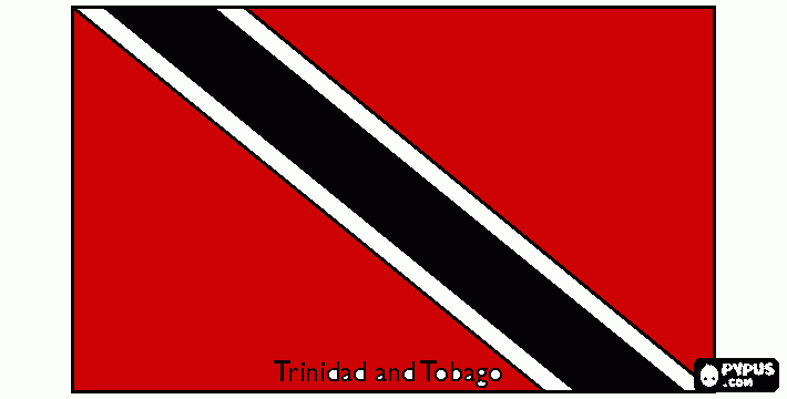 bandera de trinidad para colorear