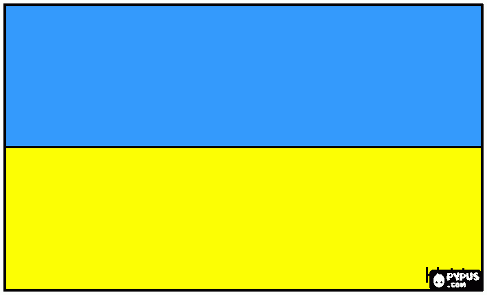 bandera de ucrania para colorear
