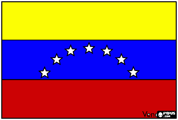 bandera de venezuela para colorear