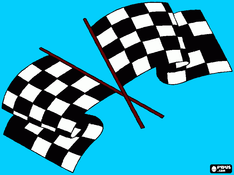 banderas a cuadros para colorear