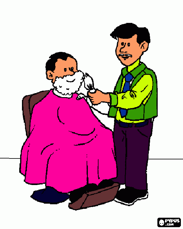 barbero para colorear
