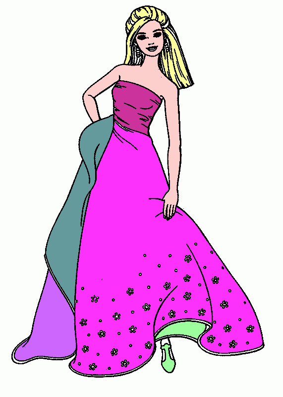 barbie moda en paris para colorear