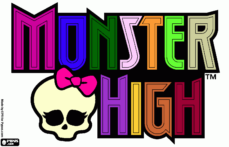 barbie monster para colorear