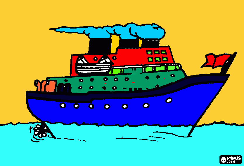 barco de carga para colorear