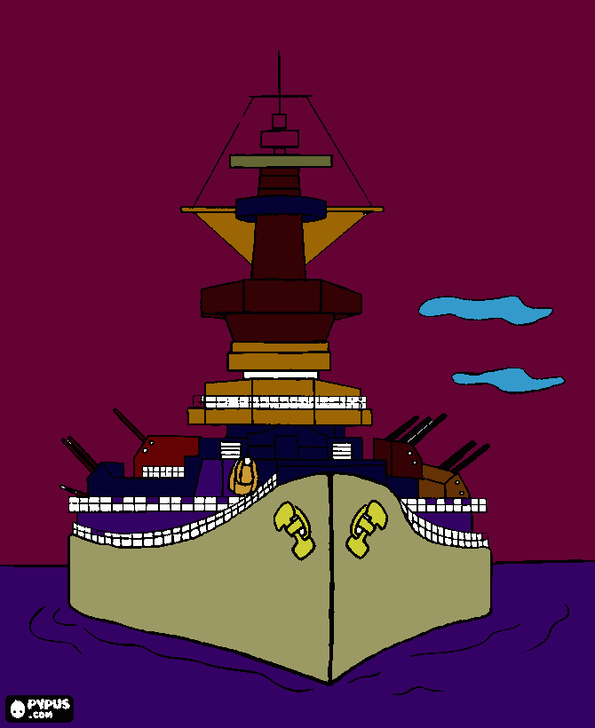 barco segunda guerra mundial  para colorear