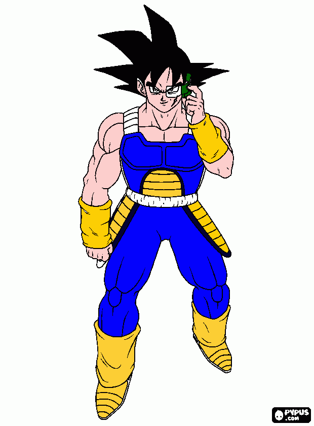 Bardock el primer super saiyajin, el padre de guku para colorear