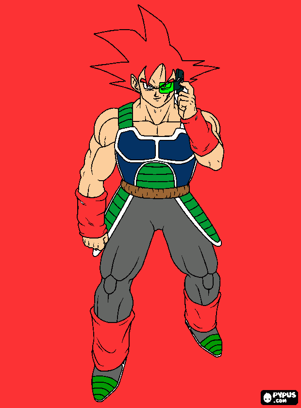 bardock ssj dios para colorear