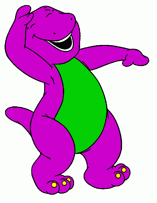 barney color para colorear, barney color para imprimir