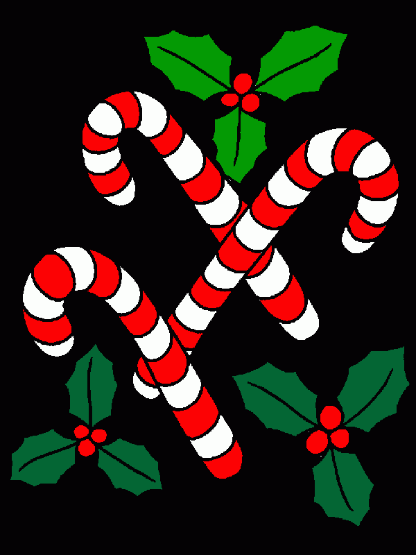 bastones  navideños para colorear