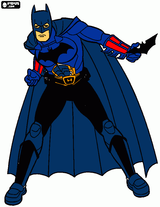 Batman en axion para colorear