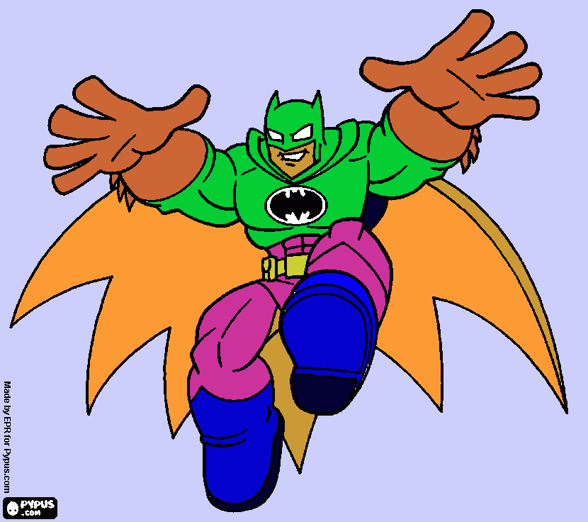 batman multicolor para colorear