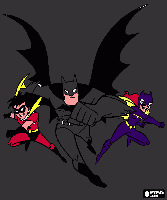 Batman Robin y para colorear, Batman Robin y para imprimir