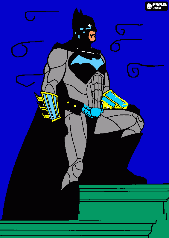 batman triste para colorear