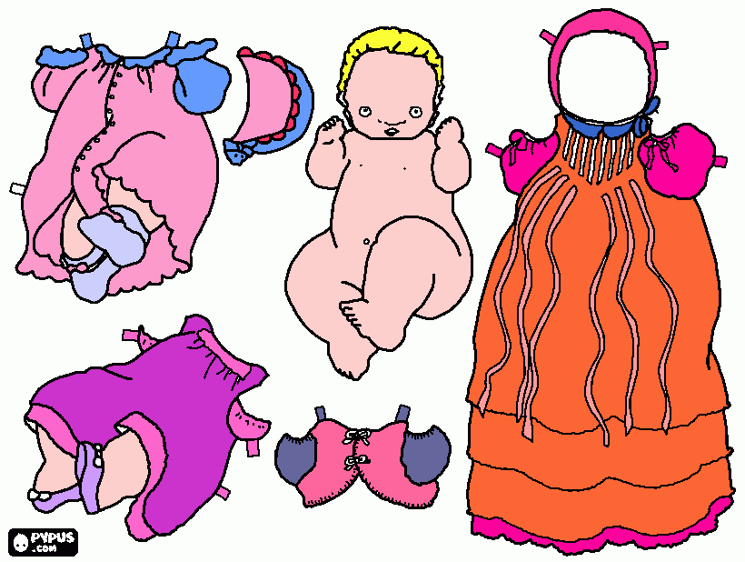 bebe bonito para colorear