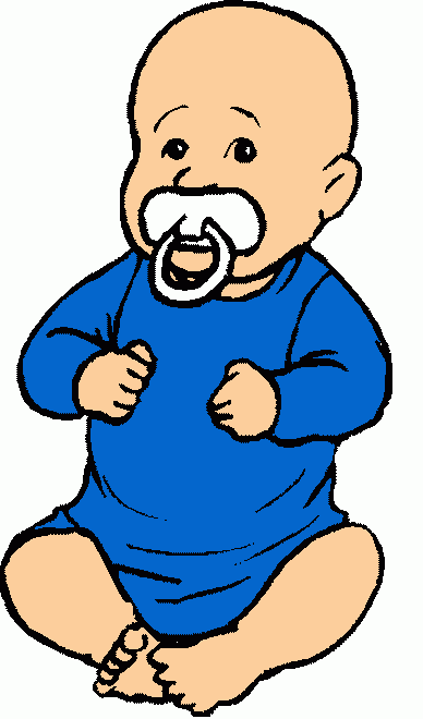 bebe con chupon pintado para colorear