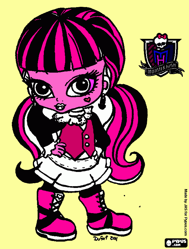 bebe draculaura para colorear